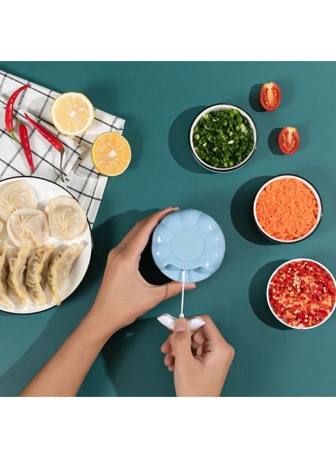 Manual Garlic Press Pull Chopper – Multifunction Hand Food Chopper for Garlic, Onion, Vegetables, Fruits and Boneless Meat, Manual String Chopper with Stainless Steel Blades, Safe Design, Non-Slip Base, Easy to Clean Kitchen Tool - Image 2